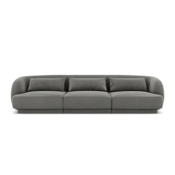 Sofa 3 osobowa Tulum tkanina welurowa Bluvel Cosmopolitan Design