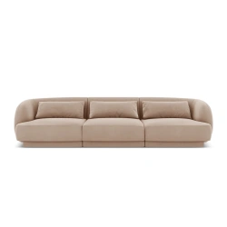 Sofa 3 osobowa Tulum tkanina welurowa Bluvel Cosmopolitan Design