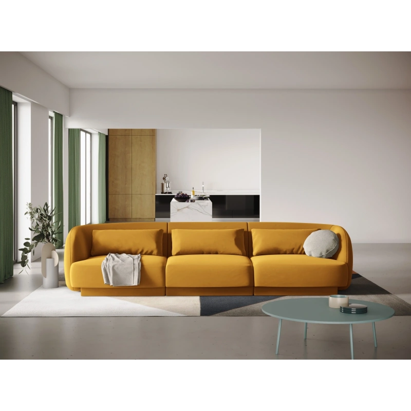 Sofa 3 osobowa Tulum tkanina welurowa Bluvel Cosmopolitan Design