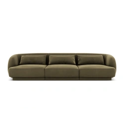 Sofa 3 osobowa Tulum tkanina welurowa Bluvel Cosmopolitan Design