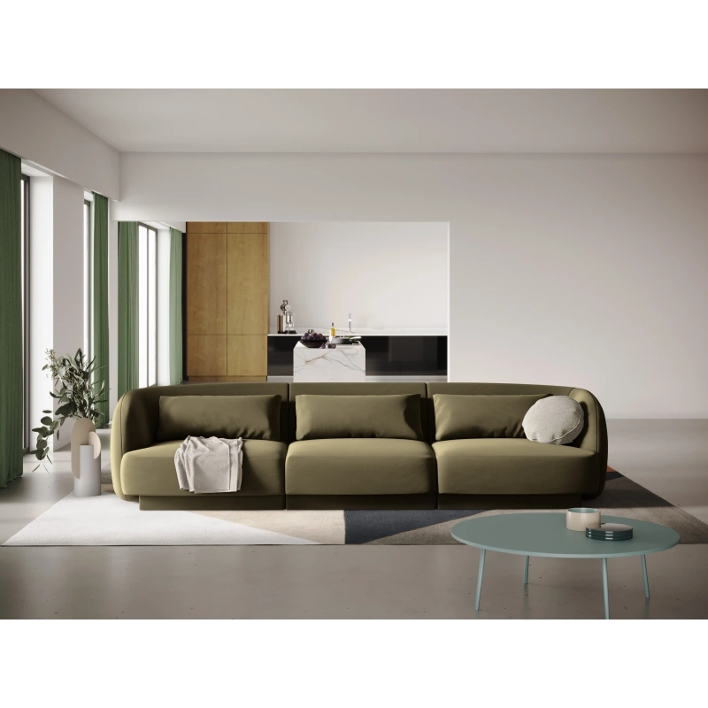 Sofa 3 osobowa Tulum tkanina welurowa Bluvel Cosmopolitan Design