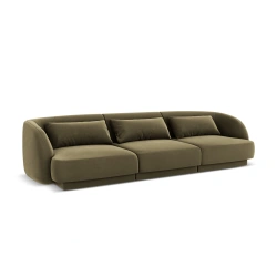 Sofa 3 osobowa Tulum tkanina welurowa Bluvel Cosmopolitan Design