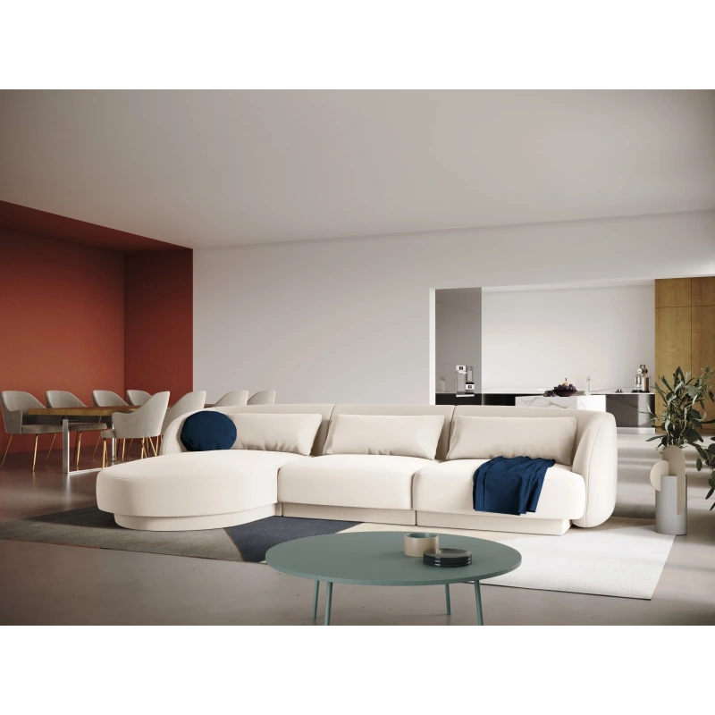 Narożnik 4 osobowy Tulum tkanina welurowa Bluvel Cosmopolitan Design Narożnik 4 osobowy Tulum tkanina welurowa Bluvel Cosmopolitan Design