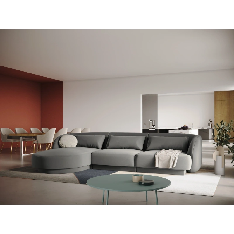 Narożnik 4 osobowy Tulum tkanina welurowa Bluvel Cosmopolitan Design