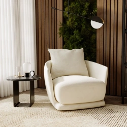 Nowoczesny fotel tapicerowany obrotowy Wish Nowoczesny fotel tapicerowany obrotowy Wish