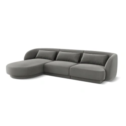 Narożnik 4 osobowy Tulum tkanina welurowa Bluvel Cosmopolitan Design