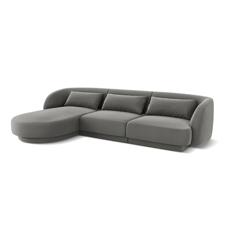 Narożnik 4 osobowy Tulum tkanina welurowa Bluvel Cosmopolitan Design