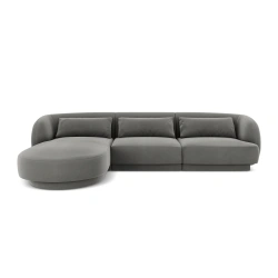 Narożnik 4 osobowy Tulum tkanina welurowa Bluvel Cosmopolitan Design