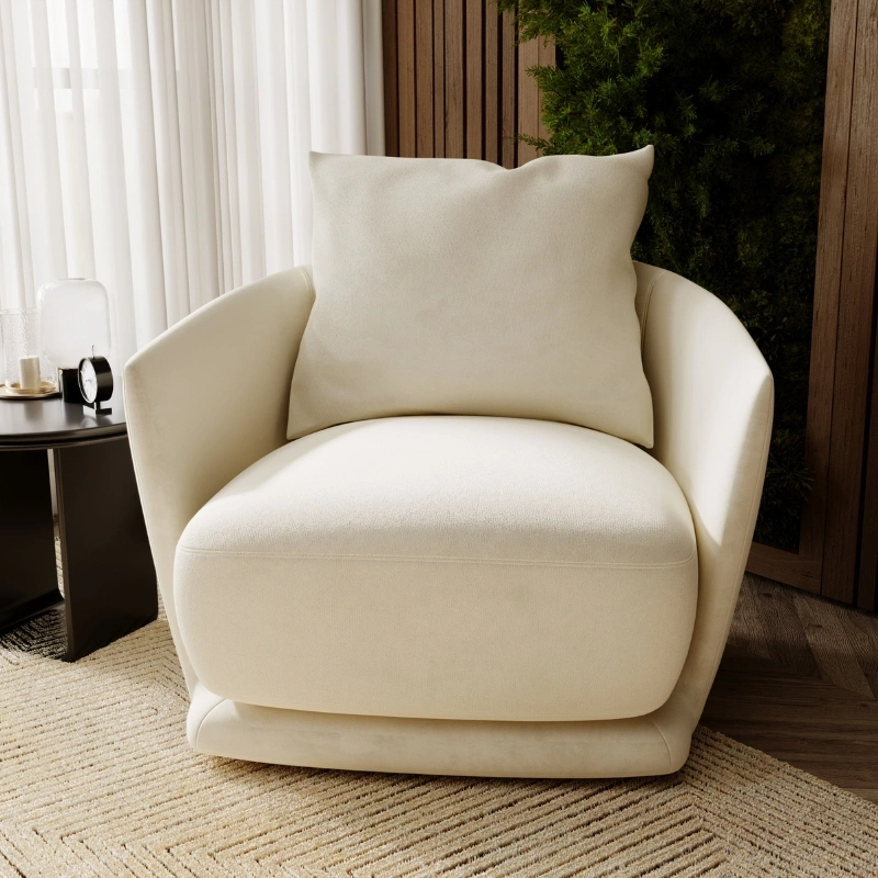 Nowoczesny fotel tapicerowany obrotowy Wish Nowoczesny fotel tapicerowany obrotowy Wish