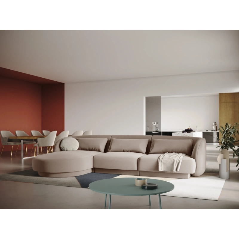 Narożnik 4 osobowy Tulum tkanina welurowa Bluvel Cosmopolitan Design