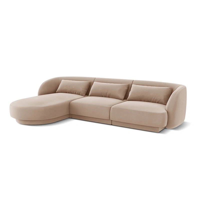 Narożnik 4 osobowy Tulum tkanina welurowa Bluvel Cosmopolitan Design
