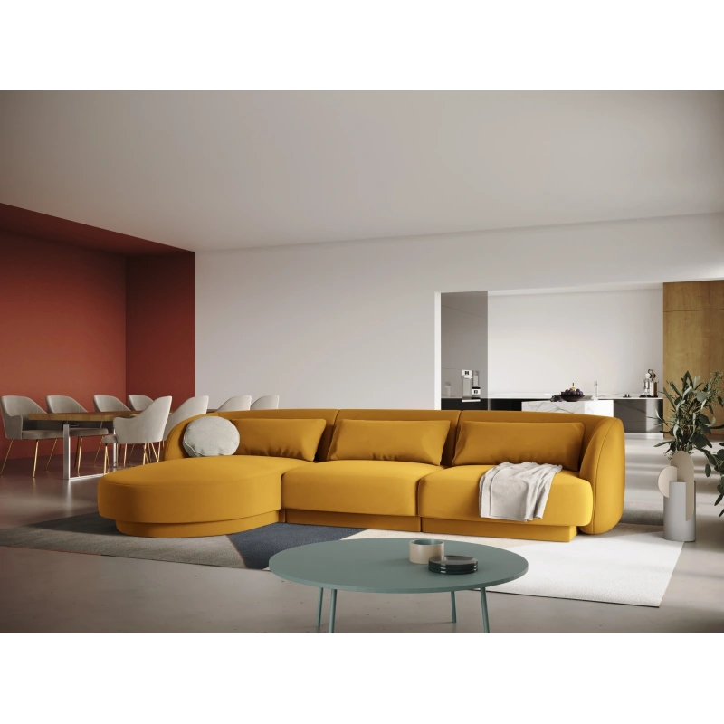 Narożnik 4 osobowy Tulum tkanina welurowa Bluvel Cosmopolitan Design