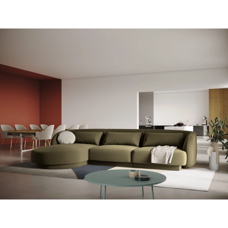 Narożnik 4 osobowy Tulum tkanina welurowa Bluvel Cosmopolitan Design Narożnik 4 osobowy Tulum tkanina welurowa Bluvel Cosmopolitan Design