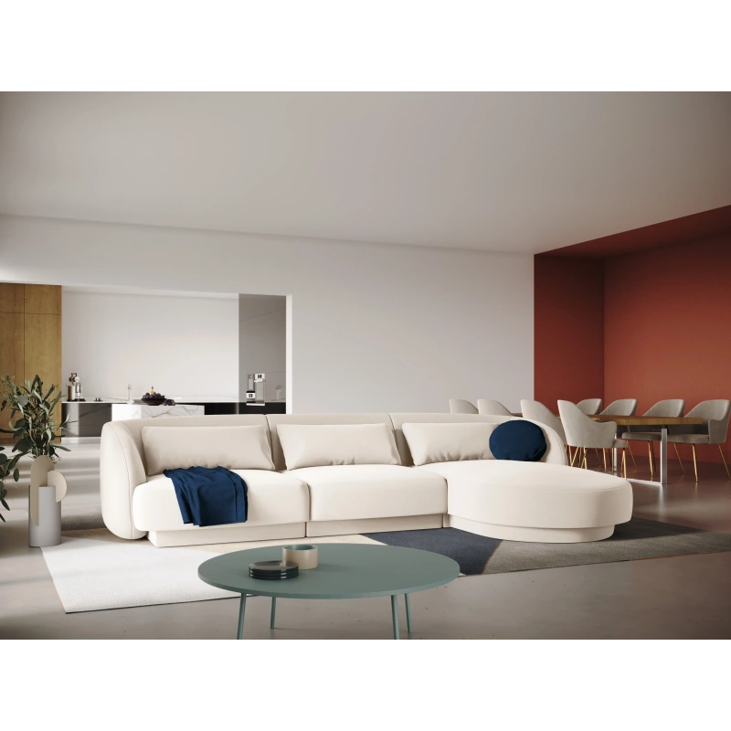 Narożnik 4 osobowy Tulum tkanina welurowa Bluvel Cosmopolitan Design