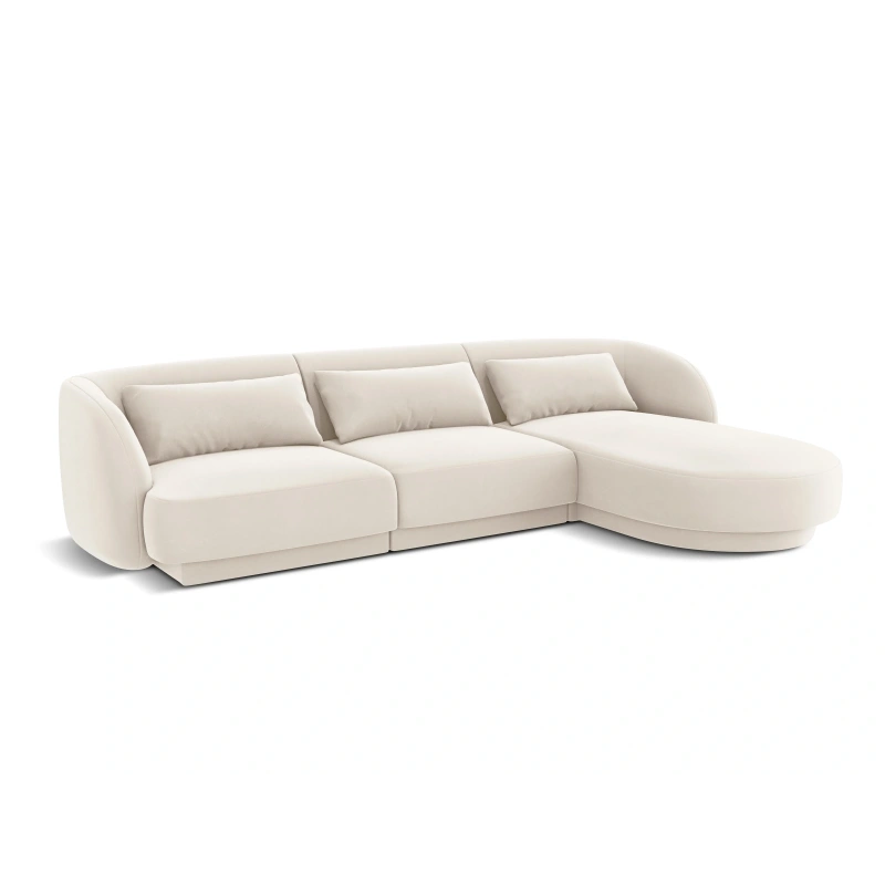 Narożnik 4 osobowy Tulum tkanina welurowa Bluvel Cosmopolitan Design