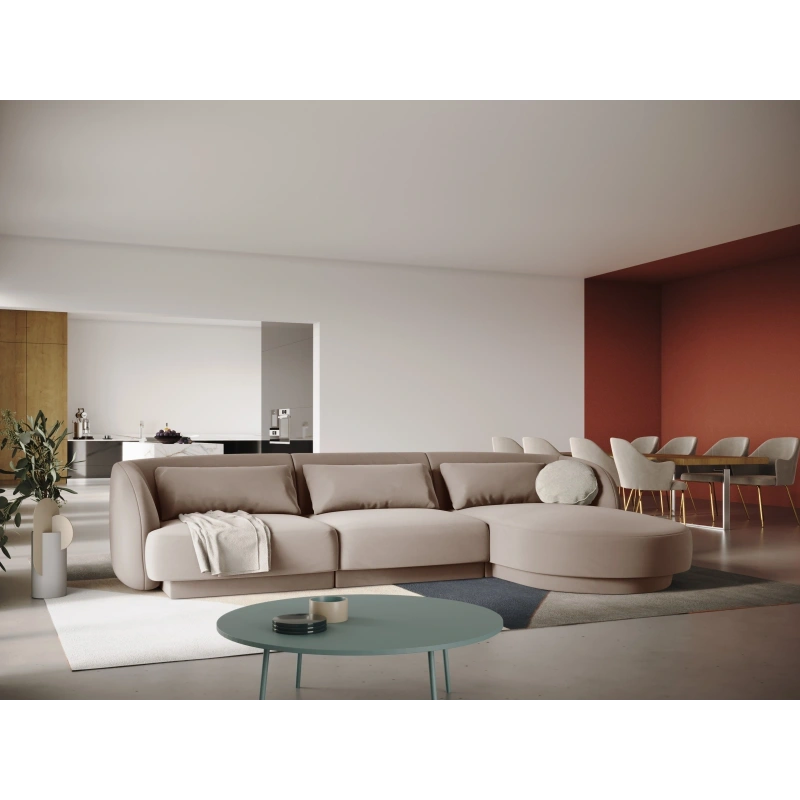 Narożnik 4 osobowy Tulum tkanina welurowa Bluvel Cosmopolitan Design Narożnik 4 osobowy Tulum tkanina welurowa Bluvel Cosmopolitan Design