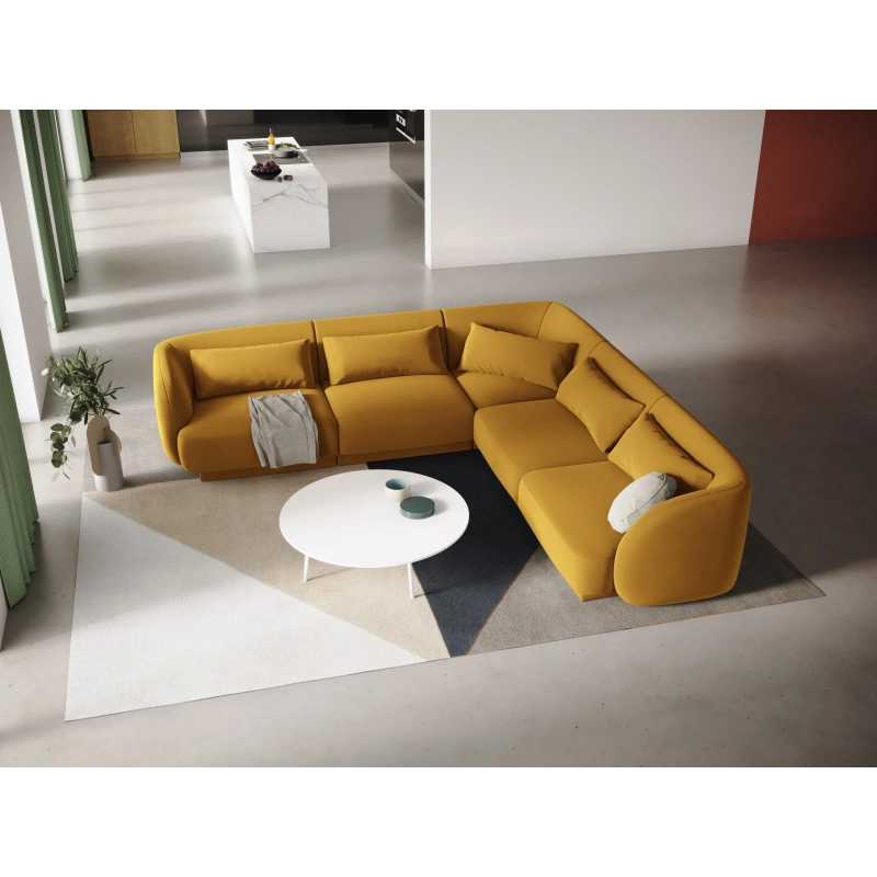 Narożnik 5 osobowy Tulum tkanina welurowa Bluvel Cosmopolitan Design