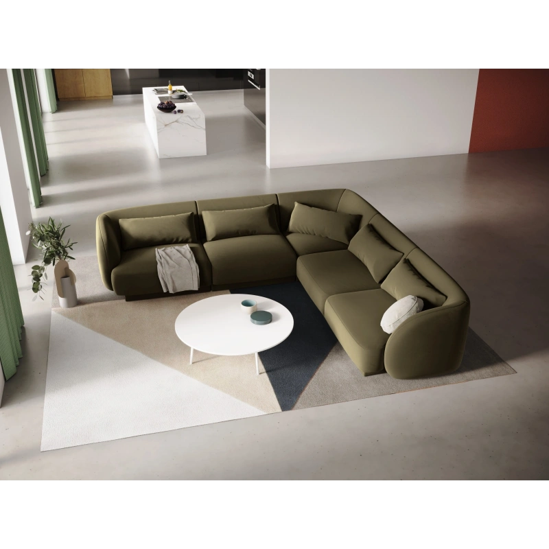 Narożnik 5 osobowy Tulum tkanina welurowa Bluvel Cosmopolitan Design Narożnik 5 osobowy Tulum tkanina welurowa Bluvel Cosmopolitan Design