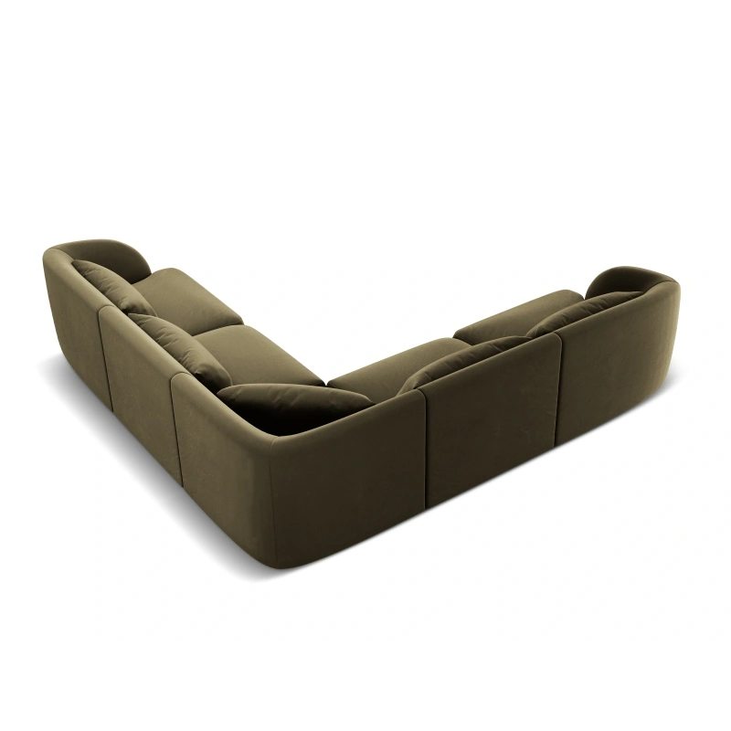 Narożnik 5 osobowy Tulum tkanina welurowa Bluvel Cosmopolitan Design Narożnik 5 osobowy Tulum tkanina welurowa Bluvel Cosmopolitan Design