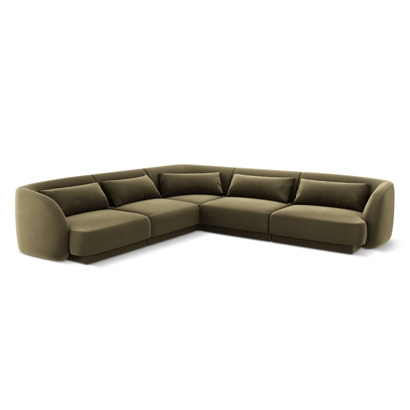 Narożnik 5 osobowy Tulum tkanina welurowa Bluvel Cosmopolitan Design Narożnik 5 osobowy Tulum tkanina welurowa Bluvel Cosmopolitan Design
