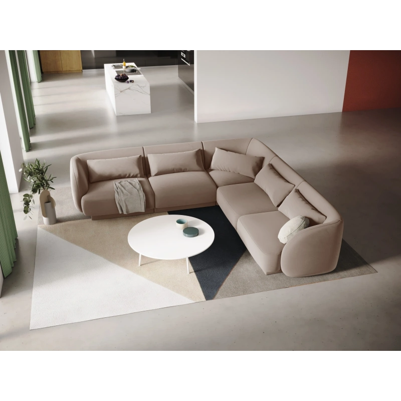 Narożnik 5 osobowy Tulum tkanina welurowa Bluvel Cosmopolitan Design Narożnik 5 osobowy Tulum tkanina welurowa Bluvel Cosmopolitan Design