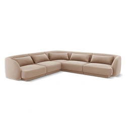 Narożnik 5 osobowy Tulum tkanina welurowa Bluvel Cosmopolitan Design Narożnik 5 osobowy Tulum tkanina welurowa Bluvel Cosmopolitan Design