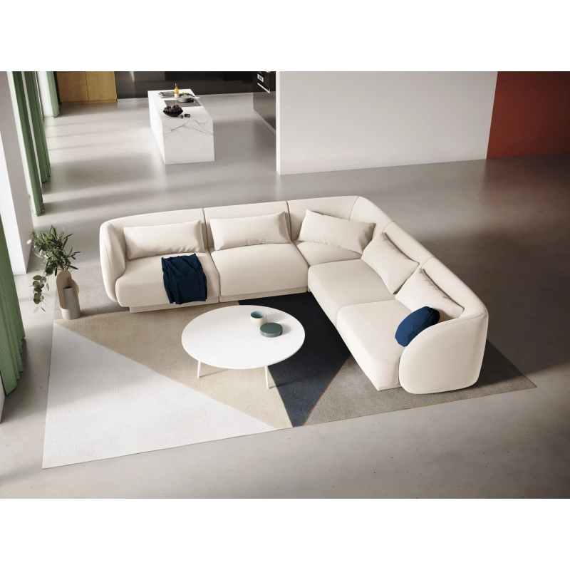 Narożnik 5 osobowy Tulum tkanina welurowa Bluvel Cosmopolitan Design Narożnik 5 osobowy Tulum tkanina welurowa Bluvel Cosmopolitan Design