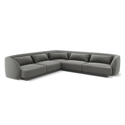 Narożnik 5 osobowy Tulum tkanina welurowa Bluvel Cosmopolitan Design