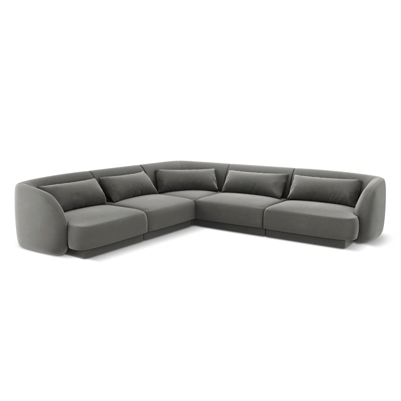 Narożnik 5 osobowy Tulum tkanina welurowa Bluvel Cosmopolitan Design