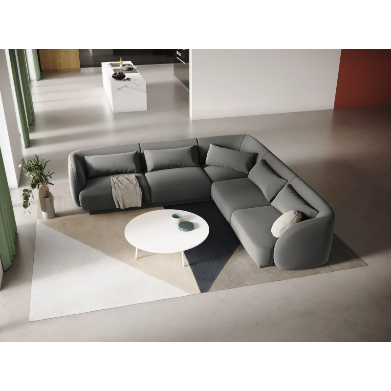 Narożnik 5 osobowy Tulum tkanina welurowa Bluvel Cosmopolitan Design