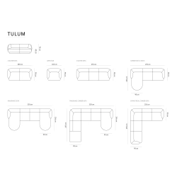 Narożnik 5 osobowy Tulum tkanina szenilowa Haga Cosmopolitan Design Narożnik 5 osobowy Tulum tkanina szenilowa Haga Cosmopolitan Design