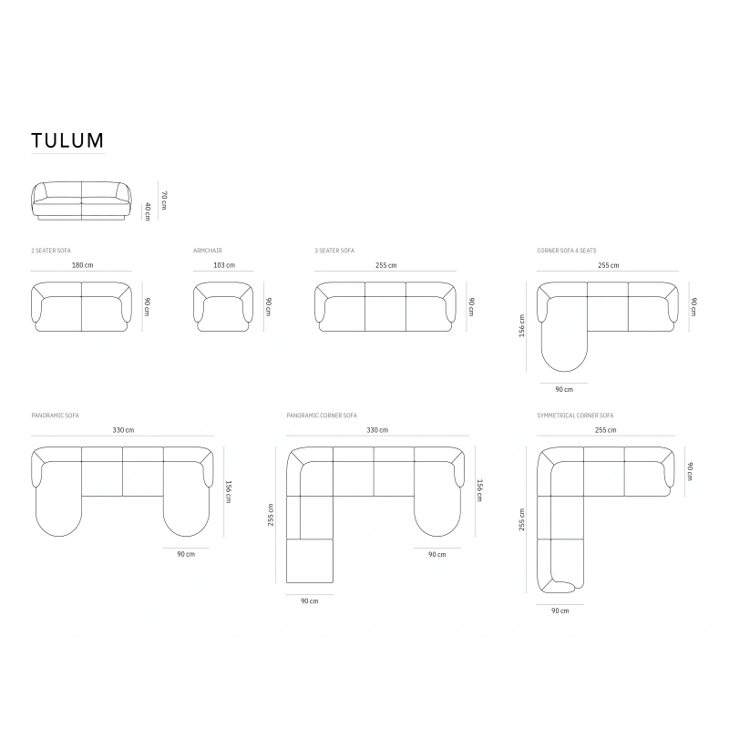Narożnik 5-os panoramiczny Tulum tkanina szenilowa Haga Cosmopolitan Design Narożnik 5-os panoramiczny Tulum tkanina szenilowa Haga Cosmopolitan Design