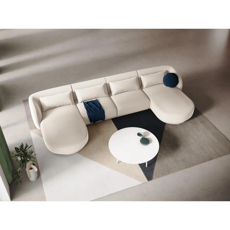 Narożnik 5-os panoramiczny Tulum tkanina welurowa Bluvel Cosmopolitan Design Narożnik 5-os panoramiczny Tulum tkanina welurowa Bluvel Cosmopolitan Design