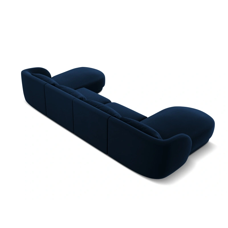 Narożnik 5-os panoramiczny Tulum tkanina welurowa Bluvel Cosmopolitan Design