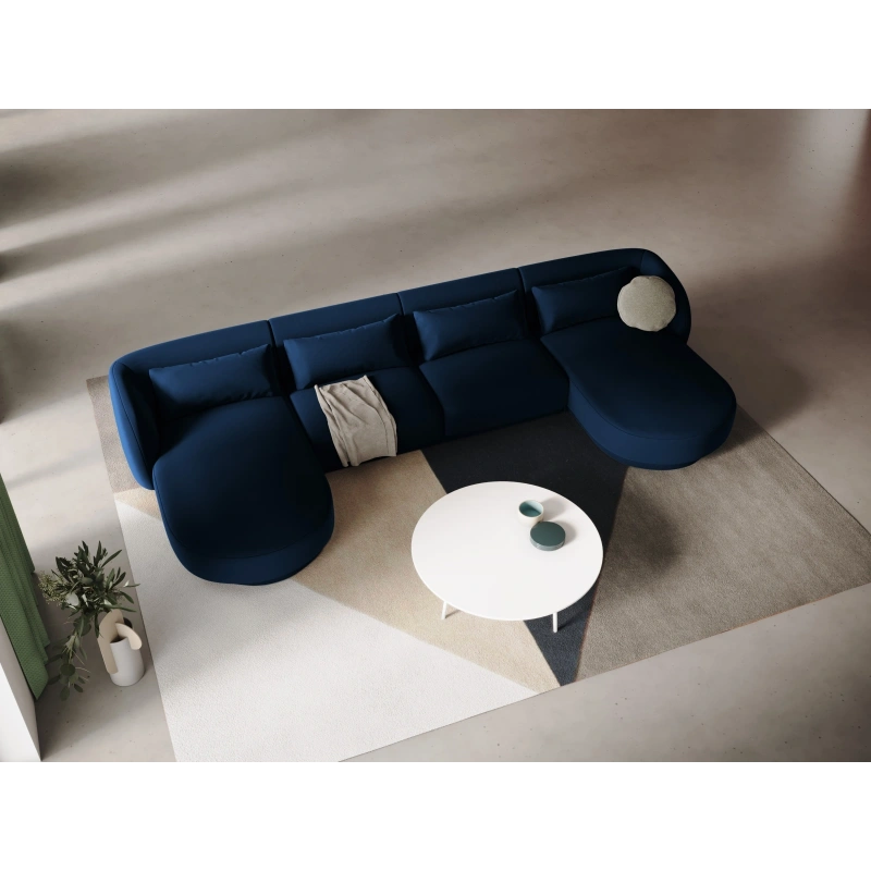 Narożnik 5-os panoramiczny Tulum tkanina welurowa Bluvel Cosmopolitan Design