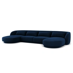 Narożnik 5-os panoramiczny Tulum tkanina welurowa Bluvel Cosmopolitan Design