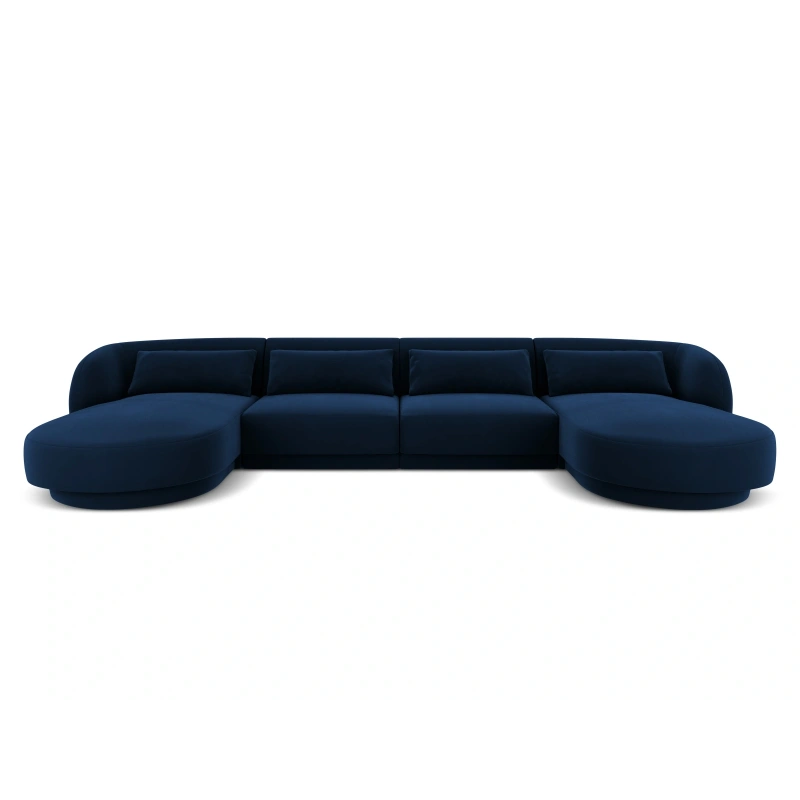 Narożnik 5-os panoramiczny Tulum tkanina welurowa Bluvel Cosmopolitan Design