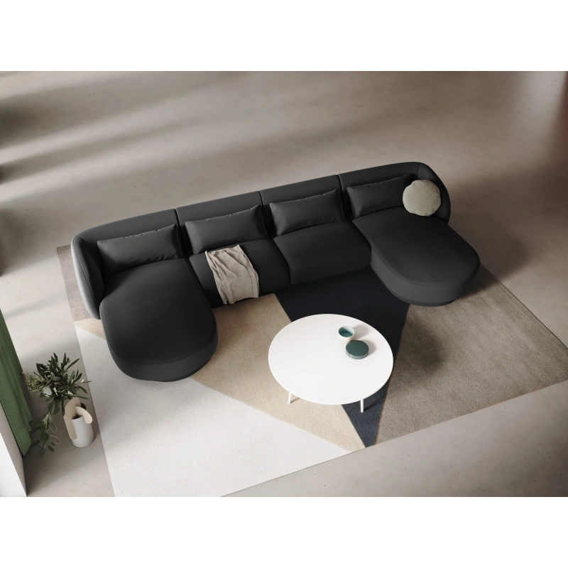 Narożnik 5-os panoramiczny Tulum tkanina welurowa Bluvel Cosmopolitan Design