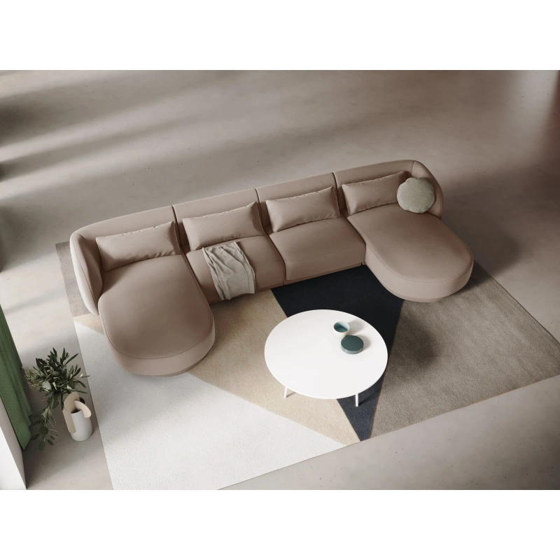 Narożnik 5-os panoramiczny Tulum tkanina welurowa Bluvel Cosmopolitan Design