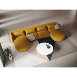 Narożnik 5-os panoramiczny Tulum tkanina welurowa Bluvel Cosmopolitan Design