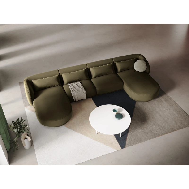 Narożnik 5-os panoramiczny Tulum tkanina welurowa Bluvel Cosmopolitan Design