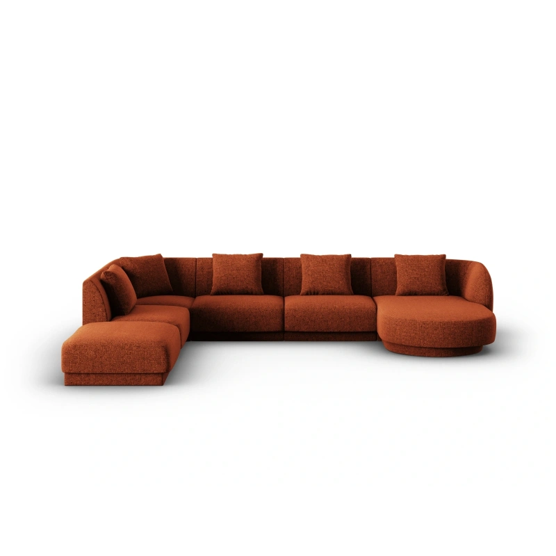 Narożnik 6-os panoramiczny Tulum tkanina szenilowa Haga Cosmopolitan Design