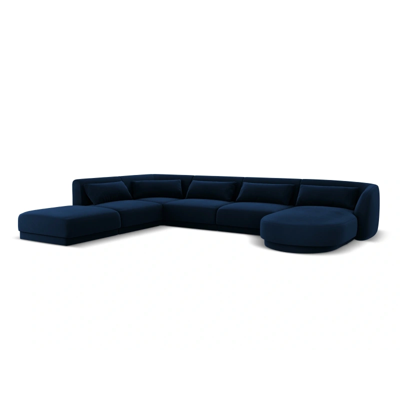 Narożnik 6-os panoramiczny Tulum tkanina welurowa Bluvel Cosmopolitan Design