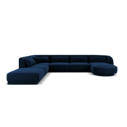 Narożnik 6-os panoramiczny Tulum tkanina welurowa Bluvel Cosmopolitan Design