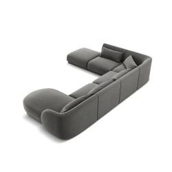 Narożnik 6-os panoramiczny Tulum tkanina welurowa Bluvel Cosmopolitan Design