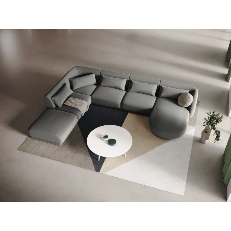 Narożnik 6-os panoramiczny Tulum tkanina welurowa Bluvel Cosmopolitan Design