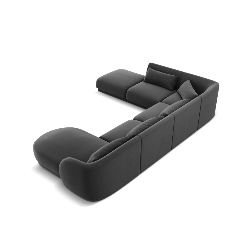 Narożnik 6-os panoramiczny Tulum tkanina welurowa Bluvel Cosmopolitan Design