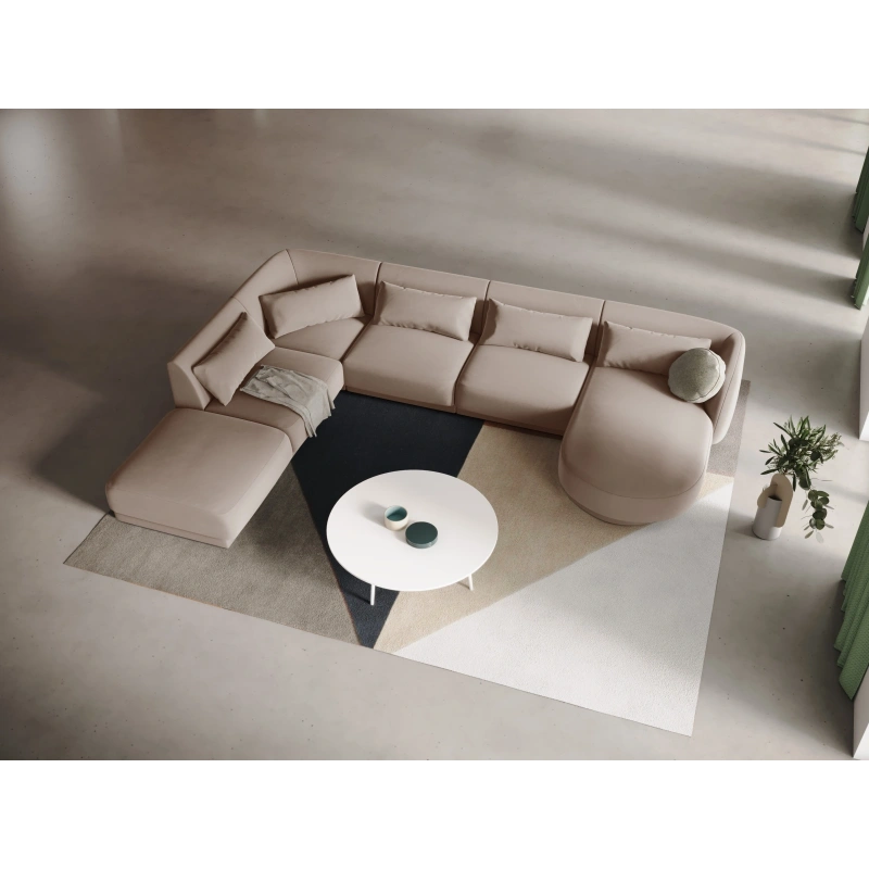 Narożnik 6-os panoramiczny Tulum tkanina welurowa Bluvel Cosmopolitan Design