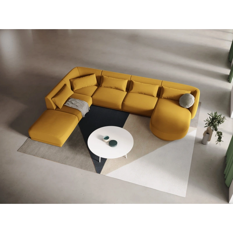 Narożnik 6-os panoramiczny Tulum tkanina welurowa Bluvel Cosmopolitan Design