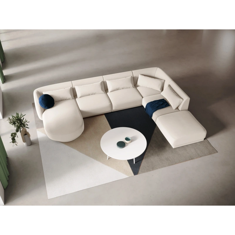 Narożnik 6-os panoramiczny Tulum tkanina welurowa Bluvel Cosmopolitan Design